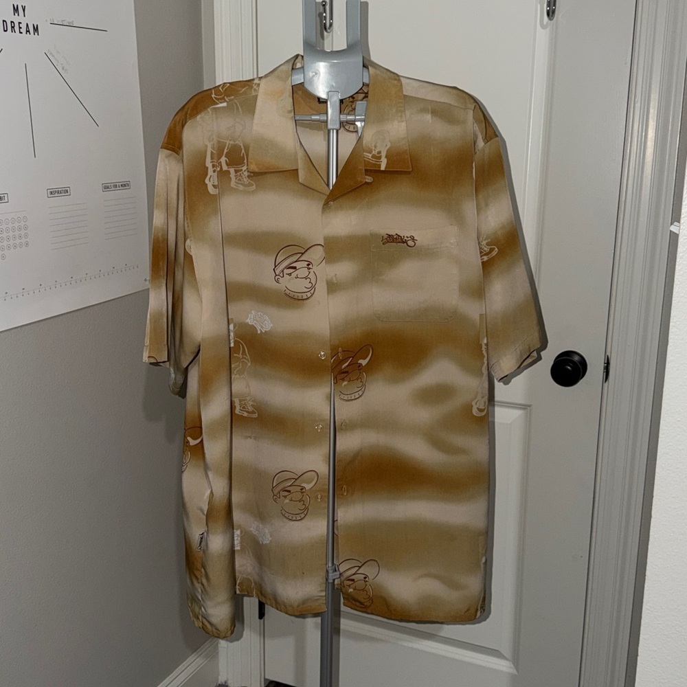 South Pole Vintage Camp Collar Printed Shirt